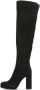 Kazar Suede musketiers met hoge hak en plateauzool Black Dames - Thumbnail 7