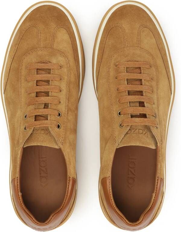 Kazar Suède sneakers in bruine kleur