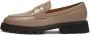 Kazar Taupe leren halfschoenen met contrasterende zool Beige Dames - Thumbnail 6
