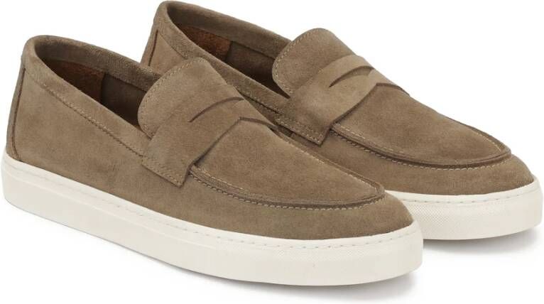 Kazar Taupe sneakers met slip-on bovenwerk Beige Heren