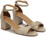 Kazar Tijdloze leren sandalen met bedekte hak Beige Dames - Thumbnail 3