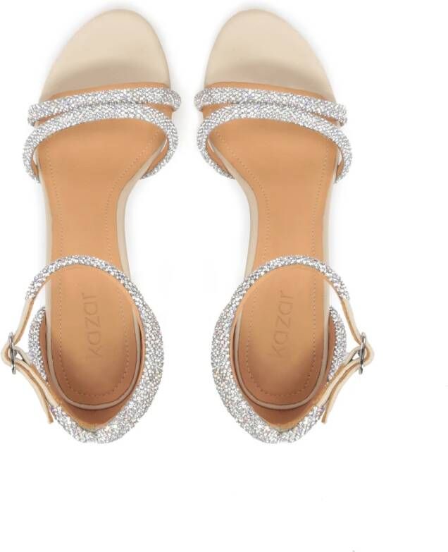 Kazar Versierd met zirkonium trouwsandalen op een platform en een hoge hak Multicolor Dames
