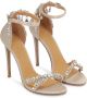 Kazar Versierde kanten stoffen sandalen Beige Dames - Thumbnail 2