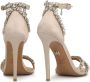 Kazar Versierde kanten stoffen sandalen Beige Dames - Thumbnail 3