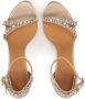 Kazar Versierde kanten stoffen sandalen Beige Dames - Thumbnail 4