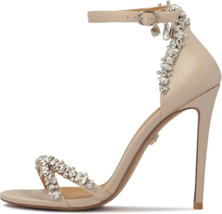 Kazar Versierde kanten stoffen sandalen Beige Dames
