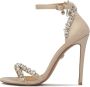 Kazar Versierde kanten stoffen sandalen Beige Dames - Thumbnail 5
