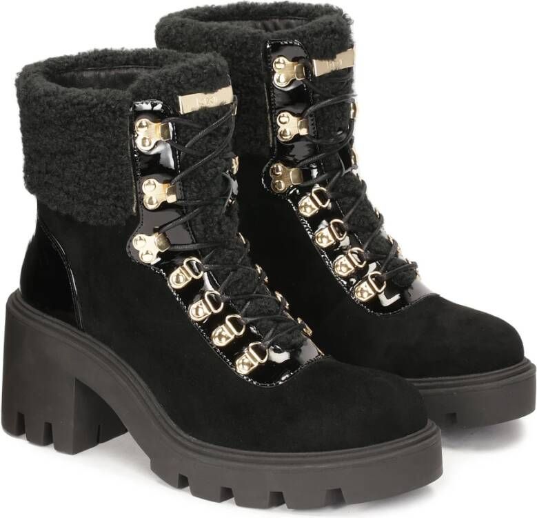 Kazar Veterschoenen van suède en lakleer Black Dames