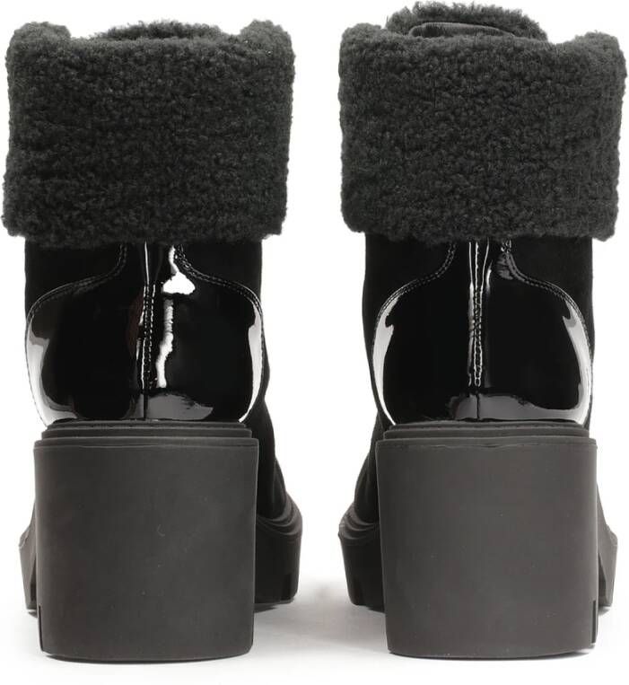 Kazar Veterschoenen van suède en lakleer Black Dames