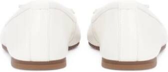 Kazar Witte leren ballerina's met hanger White Dames