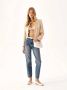 Kazar Witte leren ballerina's versierd met een metalen broche White Dames - Thumbnail 6