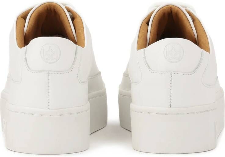 Kazar Witte sneakers met perforatie op de neus White Dames