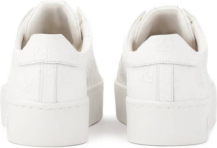 Kazar Witte sneakers met reliëf monogrammen White Dames
