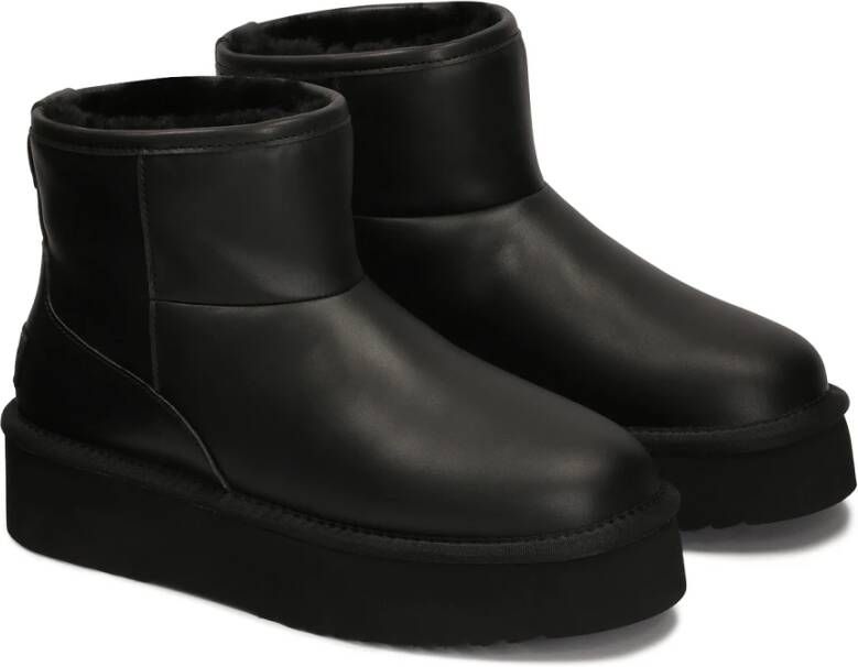 Kazar Wol Geïsoleerde Lederen Sneeuwlaarzen Black Dames