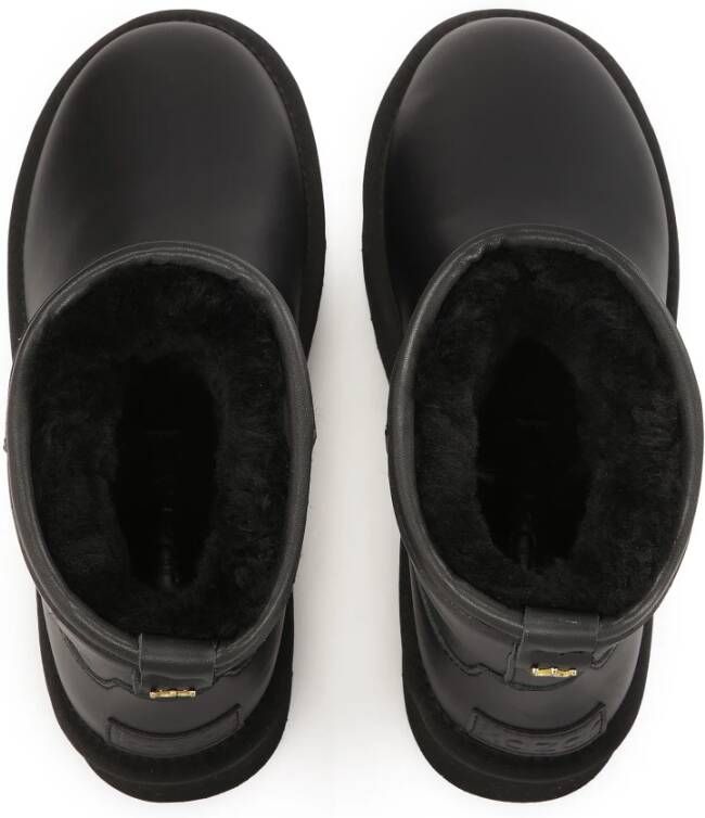 Kazar Wol Geïsoleerde Lederen Sneeuwlaarzen Black Dames