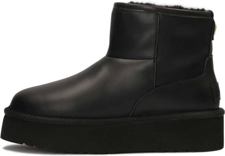 Kazar Wol Geïsoleerde Lederen Sneeuwlaarzen Black Dames