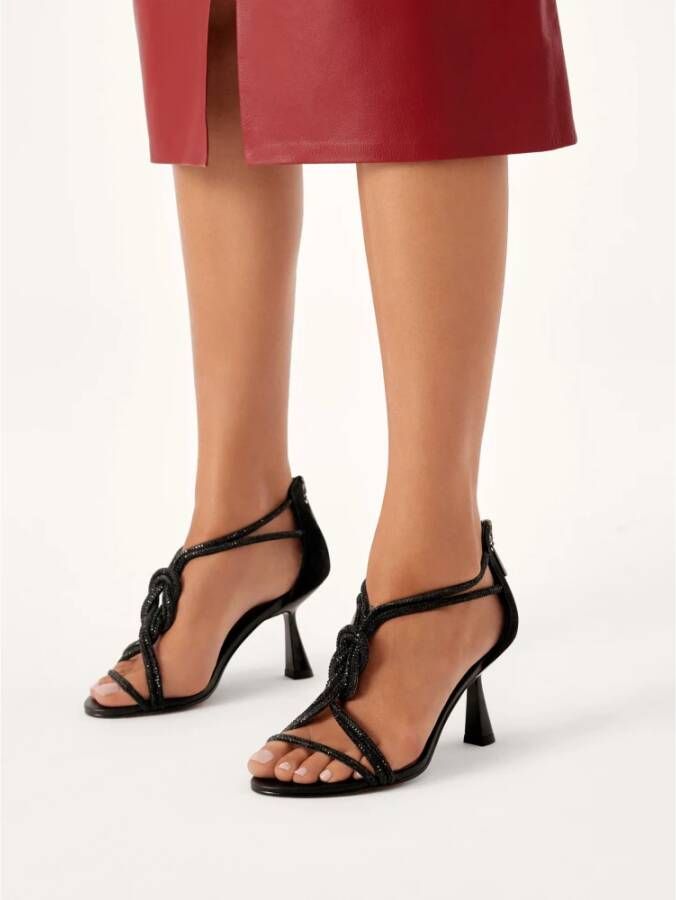 Kazar Zirconia-versierde sandalen met middelhoge hak Black Dames