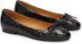 Kazar Zwarte ballerina's met reliëf monogram Black Dames - Thumbnail 3