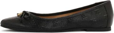 Kazar Zwarte ballerina's met reliëfpatroon Black Dames