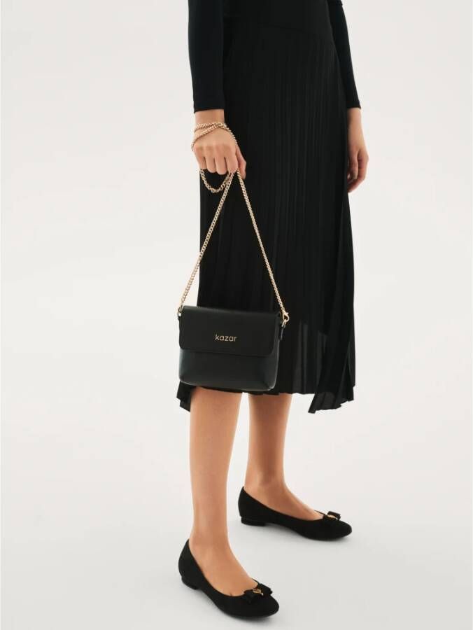 Kazar Zwarte ballerina's voor dames Black Dames