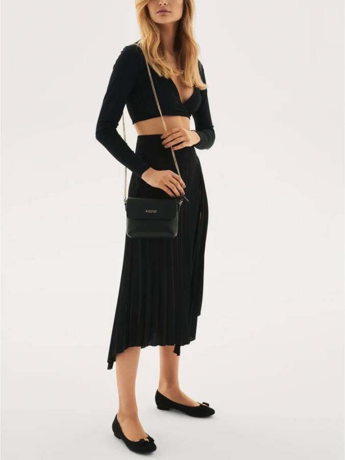 Kazar Zwarte ballerina's voor dames Black Dames