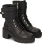 Kazar Zwarte blokteenlaarzen met monogramklep Black Dames - Thumbnail 3