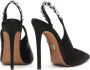 Kazar Zwarte elegante pumps met open hiel en sieraden decoraties Black Dames - Thumbnail 4