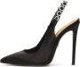 Kazar Zwarte elegante pumps met open hiel en sieraden decoraties Black Dames - Thumbnail 6