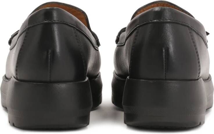 Kazar Zwarte halfhoge schoenen op een verhoogde zool Black Dames
