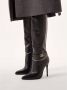 Kazar Zwarte hoge stiletto laarzen met decoratieve ketting Black Dames - Thumbnail 5