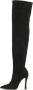 Kazar Zwarte hoge stiletto musketiers Black Dames - Thumbnail 7