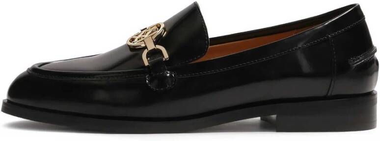Kazar Zwarte instap halfschoenen met metalen versiering