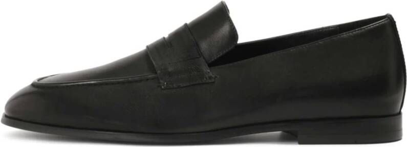 Kazar Zwarte klassieke leren loafers