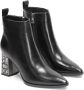 Kazar Zwarte laarzen met decoratieve hak Black Dames - Thumbnail 4