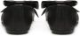 Kazar Zwarte leren ballerina's met een grote strik Black Dames - Thumbnail 4