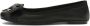 Kazar Zwarte leren ballerina's met een grote strik Black Dames - Thumbnail 6