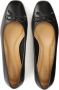 Kazar Zwarte leren ballerina's met strik Black Dames - Thumbnail 5