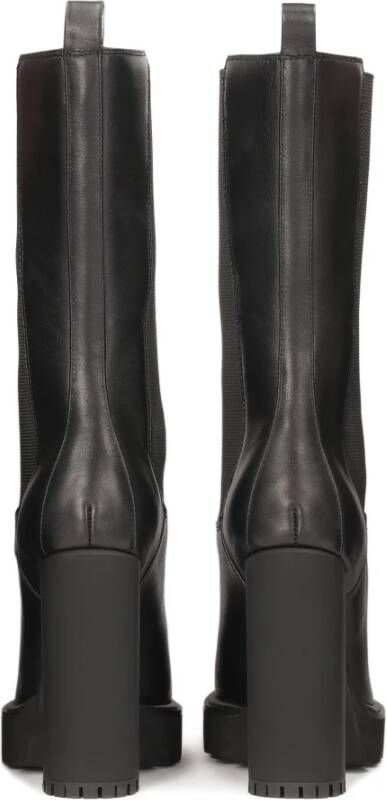 Kazar Zwarte leren laarzen met hoge schacht Black Dames