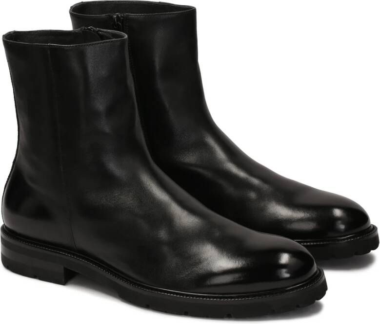 Kazar Zwarte Lederen Boots Black Heren