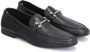 Kazar Zwarte leren loafers voor heren met metalen decoratie Black Heren - Thumbnail 3