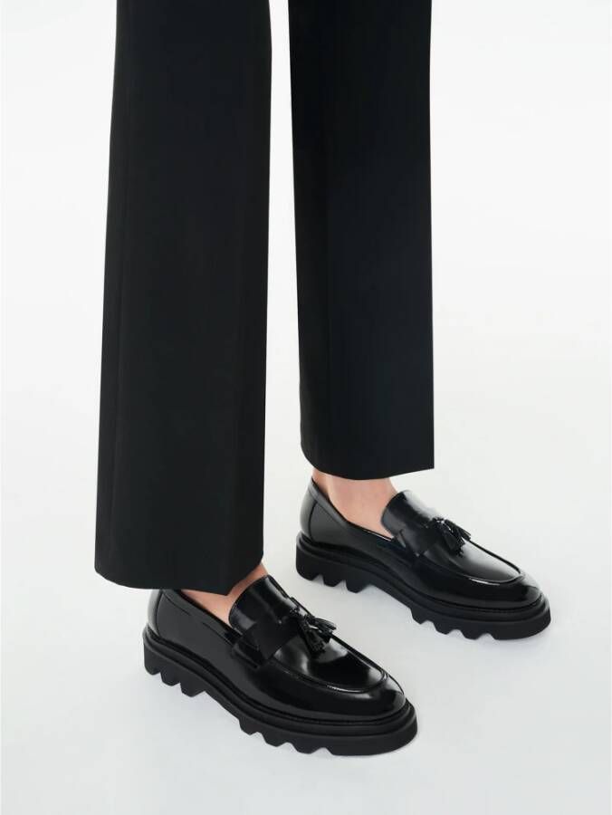 Kazar Zwarte leren loafers voor mannen met een wandelzool Black Heren