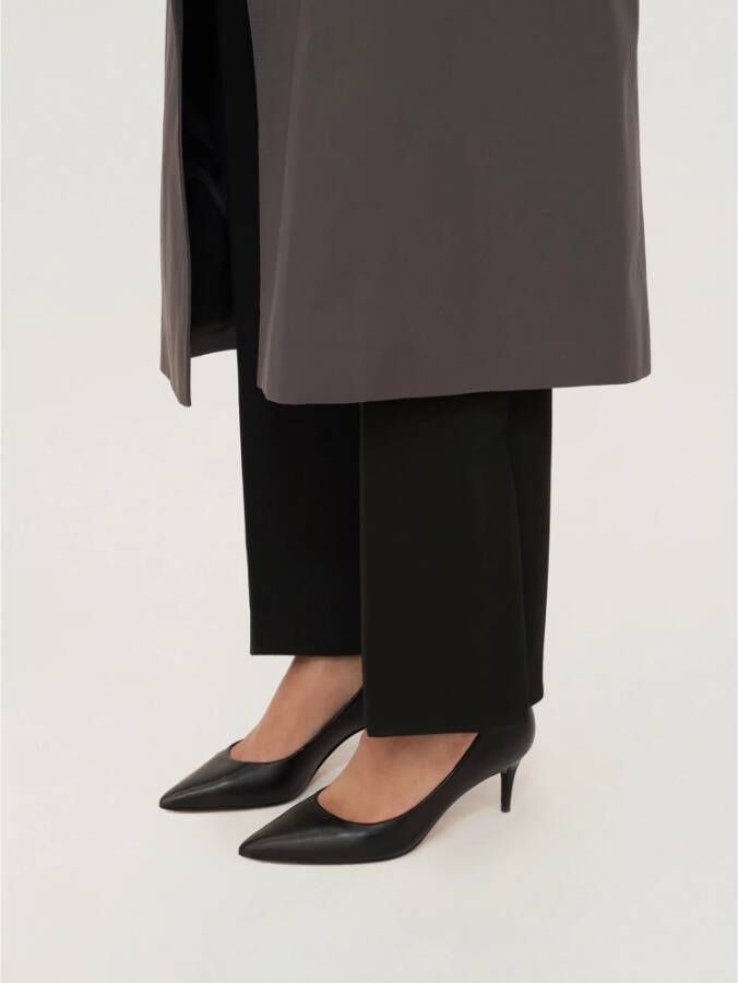 Kazar Zwarte Leren Pumps Lage Hak Black Dames