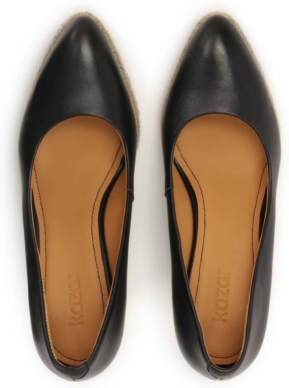 Kazar Zwarte leren pumps op ankers