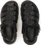 Kazar Zwarte leren sandalen met bedekte tenen - Thumbnail 2