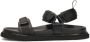 Kazar Zwarte leren sandalen met klittenbandsluitingen - Thumbnail 2