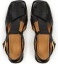 Kazar Zwarte leren sandalen met kruisende bandjes - Thumbnail 2