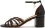 Kazar Zwarte leren sandalen met volledige hak - Thumbnail 2