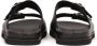 Kazar Studio Zwarte leren slippers met twee banden Black Heren - Thumbnail 8