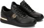 Kazar Zwarte leren sneakers versierd met gouden elementen Black Dames - Thumbnail 5