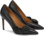 Kazar Zwarte leren stiletto's met rozen Black Dames - Thumbnail 3